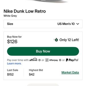 Nike Dunk Low Retro White and Gray Sneakers
